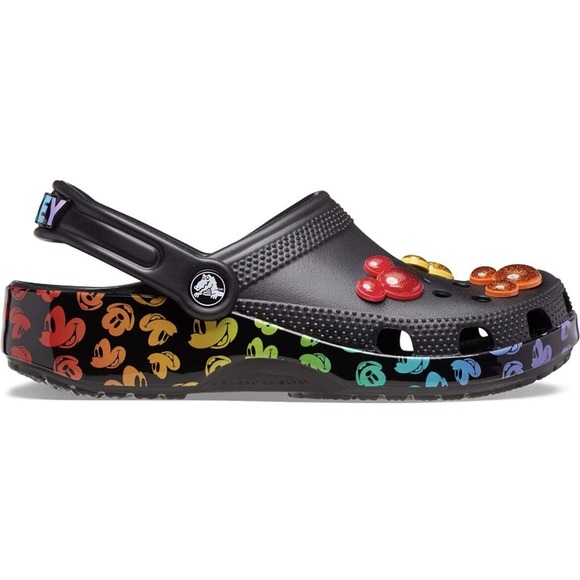 Disney LGBTQ Crocs Black Rainbow Pride Mickey Mouse Clogs Mens 13 NEW Fast Ship main image 12